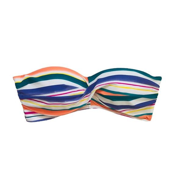 New Kona Sol Multi Color Strapless Halter Bikini Top Size Large - Picture 1 of 7